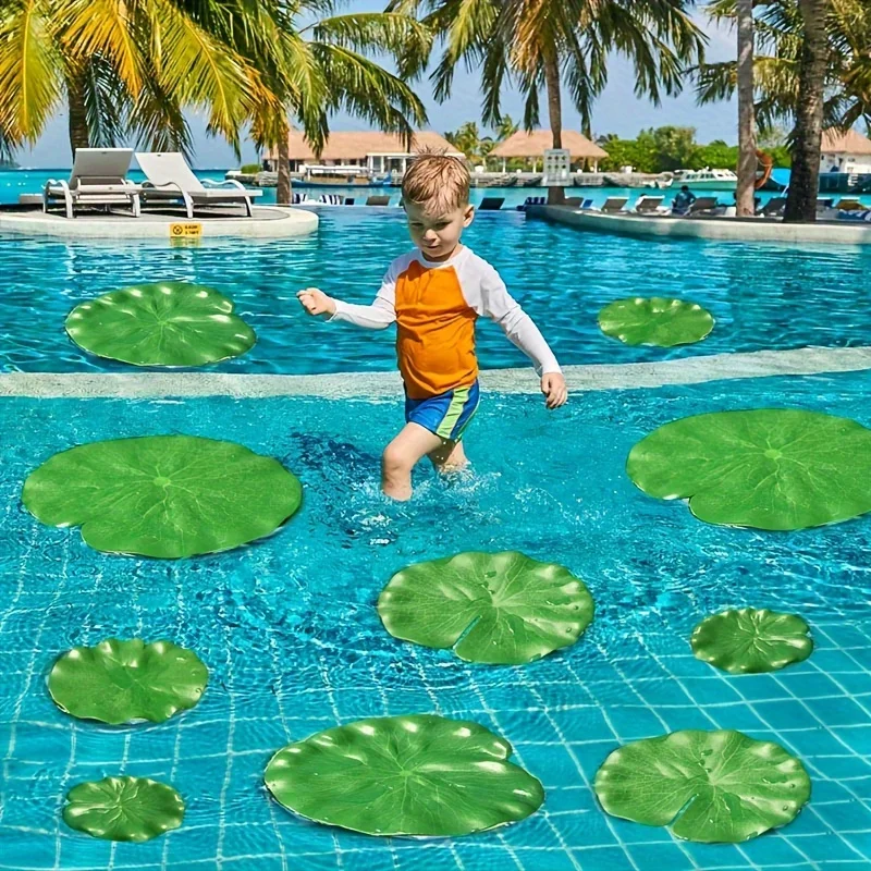 Lírios Artificiais para Lago e Aquário 8 Peças de EVA Flutuante - Imagem 2