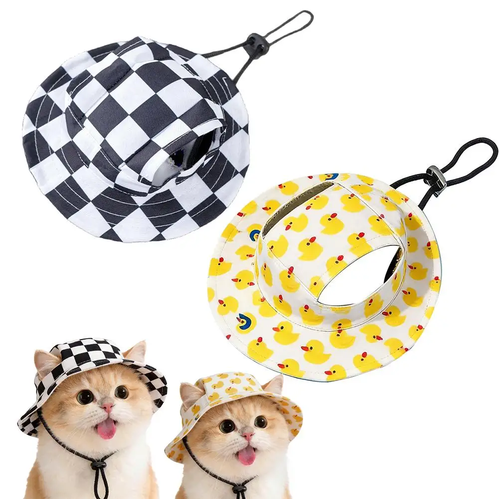 Chapéu para Gatos Ajustável com Alça Elástica para Passeio - Imagem 6