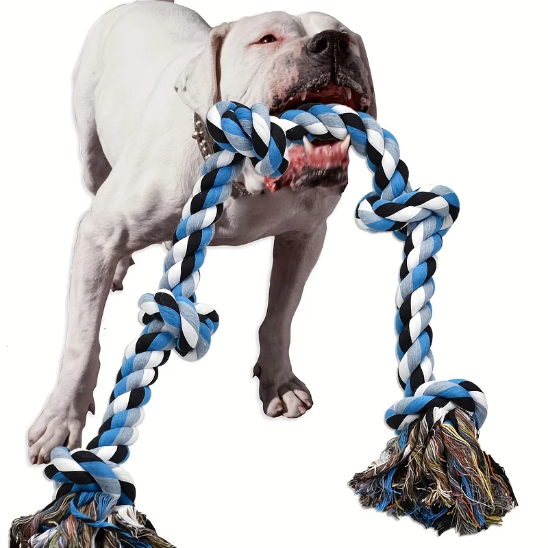 Brinquedo de Corda para Cães com Limpeza de Dentes Extra Longa - Image 2