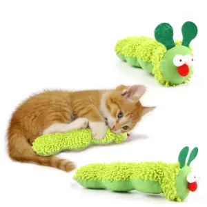 brinquedo para gato lagarta de pelúcia