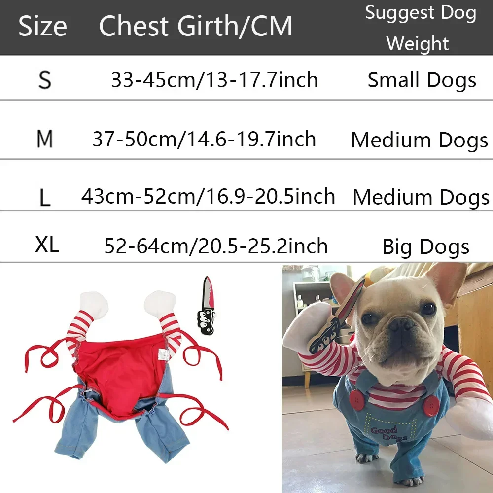 Roupa de Cachorro Cosplay Halloween para Cães Pequenos e Médios - Imagem 6