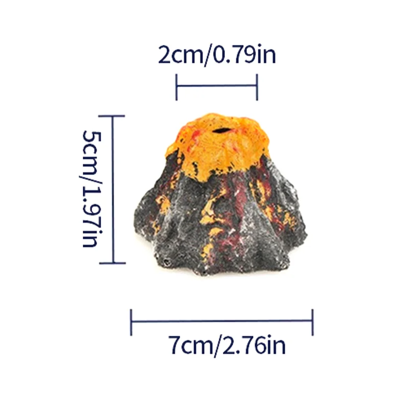 Decoração Vulcão para Aquário com Pedra de Aeração ABS - Imagem 6