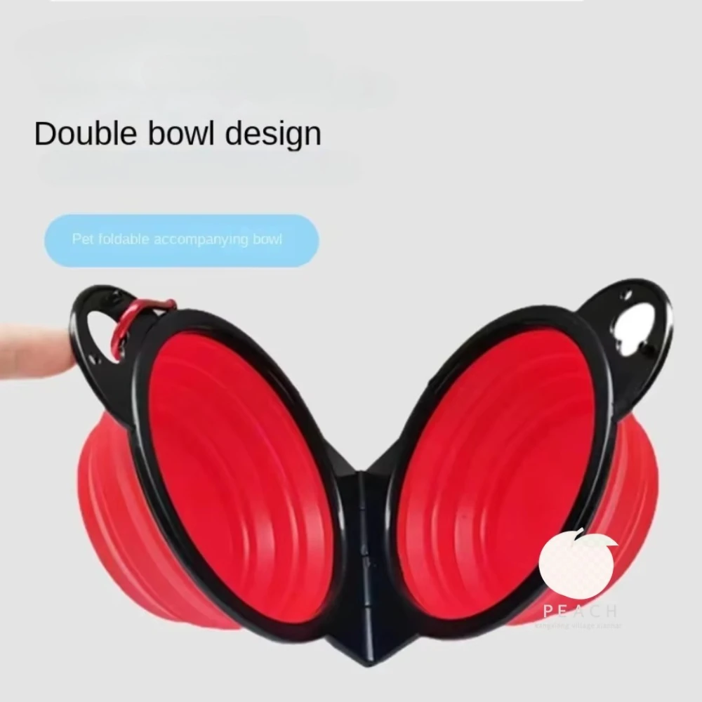 Tigela Dupla Dobrável para Cães e Gatos Portátil para Viagem - Image 3