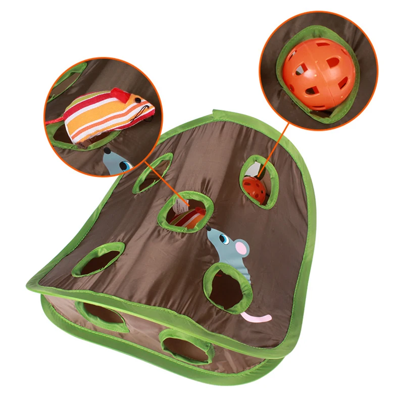 tenda para gatos dobrável com 9 buracos