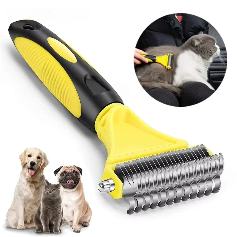 escova pet dupla face para cães e gatos grandes