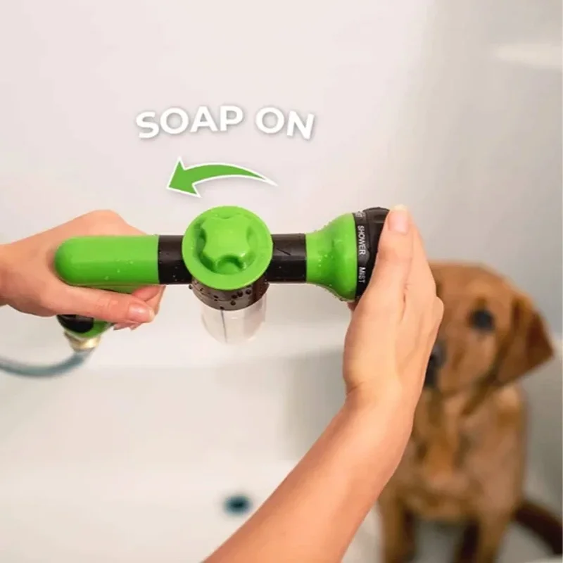 Pistola de Banho para Pets com Mangueira e Bico Ajustável 3 Modos - Imagem 5