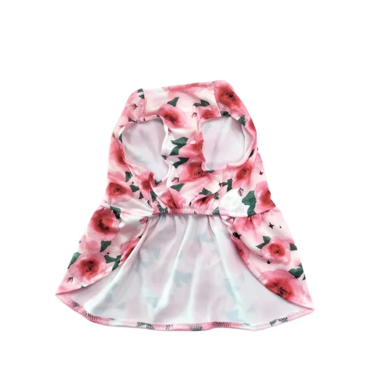 Vestido Estampado para Cães e Gatos com Laço Rosa para Festas - Image 6