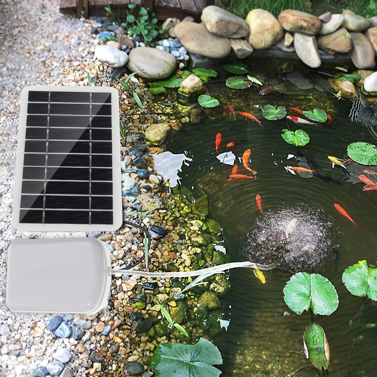 Oxigenador Solar 20W para Aquário e Lagoa com Bomba de Ar 3L/min - Image 2
