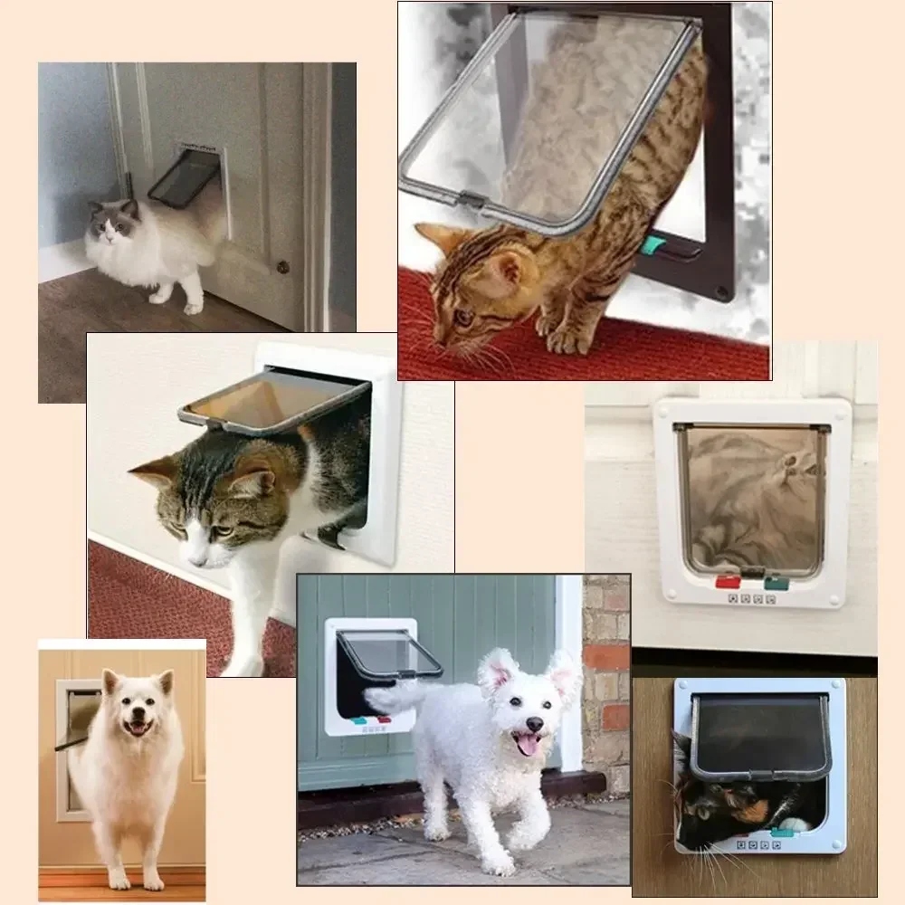 Porta para Cães e Gatos de Plástico ABS com Trava de 4 Vias - Imagem 3