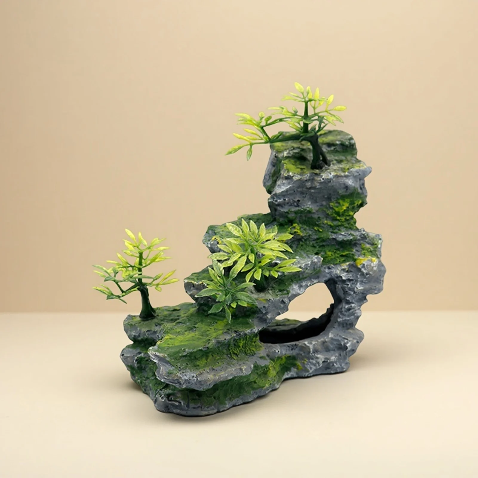 Ornamento de Resina para Aquário com Cenário de Montanha 10x13x7cm - Imagem 4