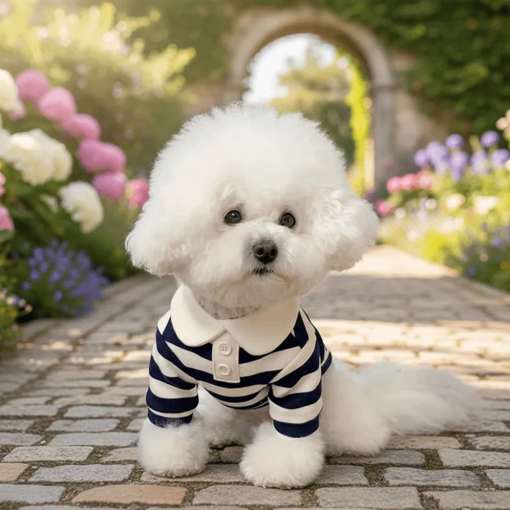 Camisa Listrada para Cães de Poliéster Respirável para Atividades ao Ar Livre - Imagem 4