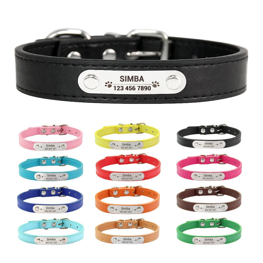 coleira personalizada para cães e gatos