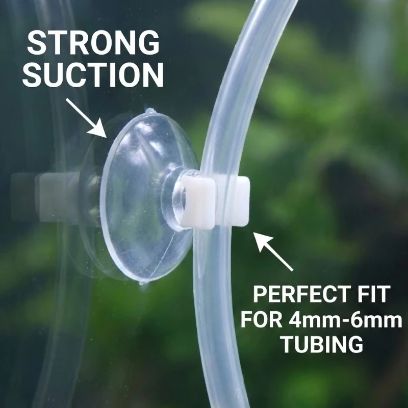 Ventosas para Aquário 2,5 cm para Tubos de 4/6 mm com Clipes Removíveis - Imagem 6