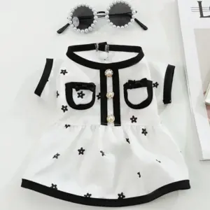 vestido de algodão para cães pequenos