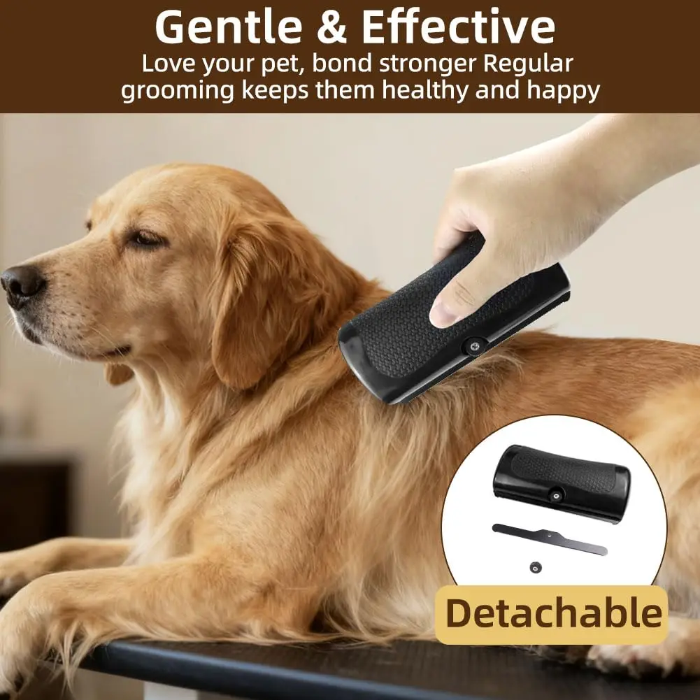 Escova para Cães e Gatos de Metal e ABS com Remoção de Pelos - Imagem 5
