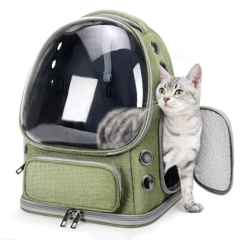 Mochila de Transporte para Gatos e Cães Pequenos Ventilada Transparente - Image 3
