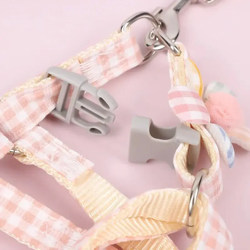 Conjunto de Coleira e Peitoral para Gatos Ajustável em Malha - Imagem 4
