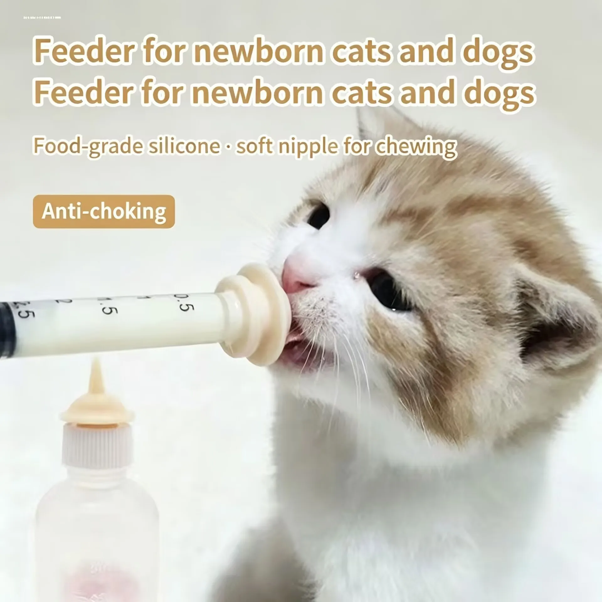 Biberão para Gatinhos e Filhotes Anti-Asfixia - Imagem 2