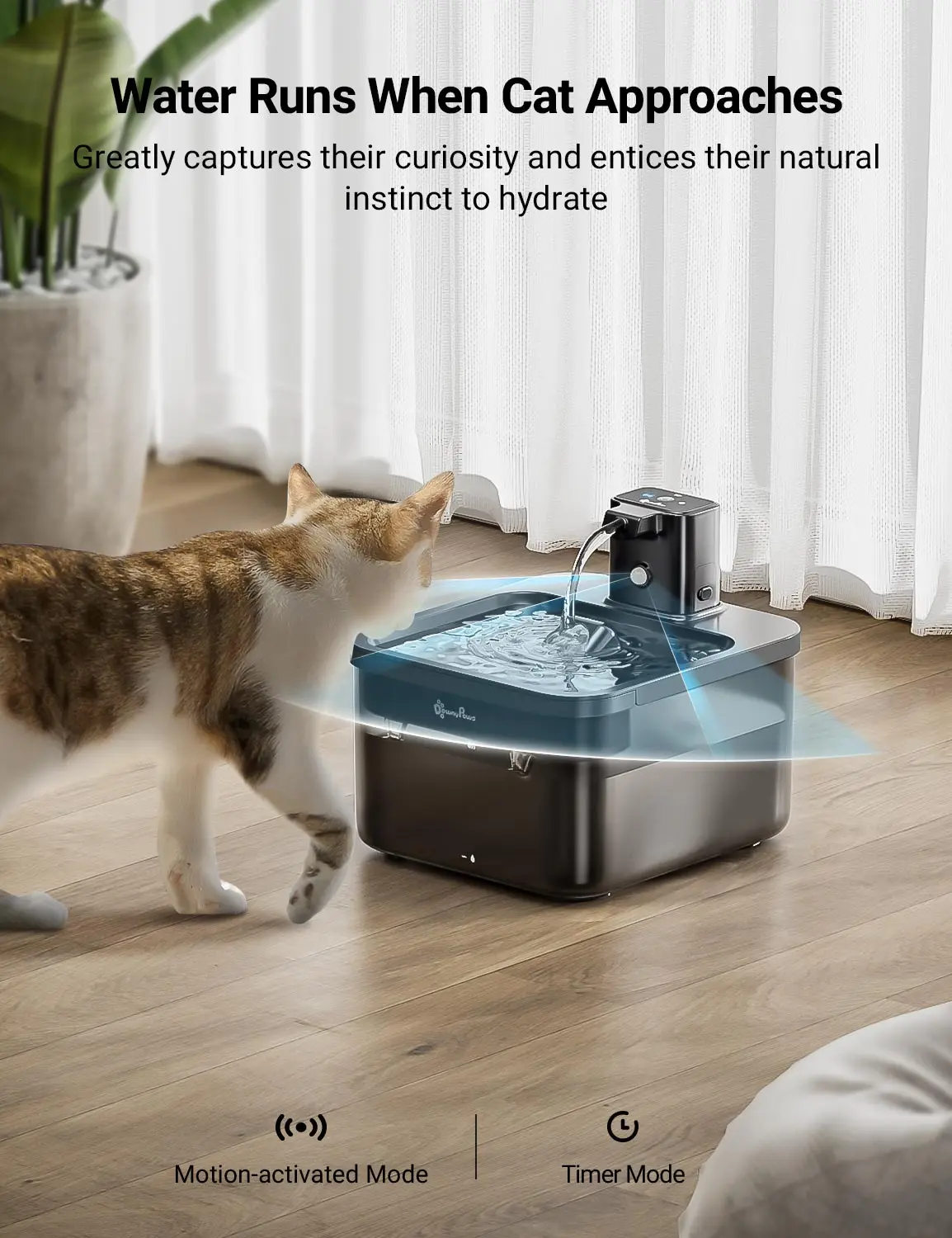 Fonte de Água DownyPaws 2.5L Sem Fio para Cães e Gatos - Image 3