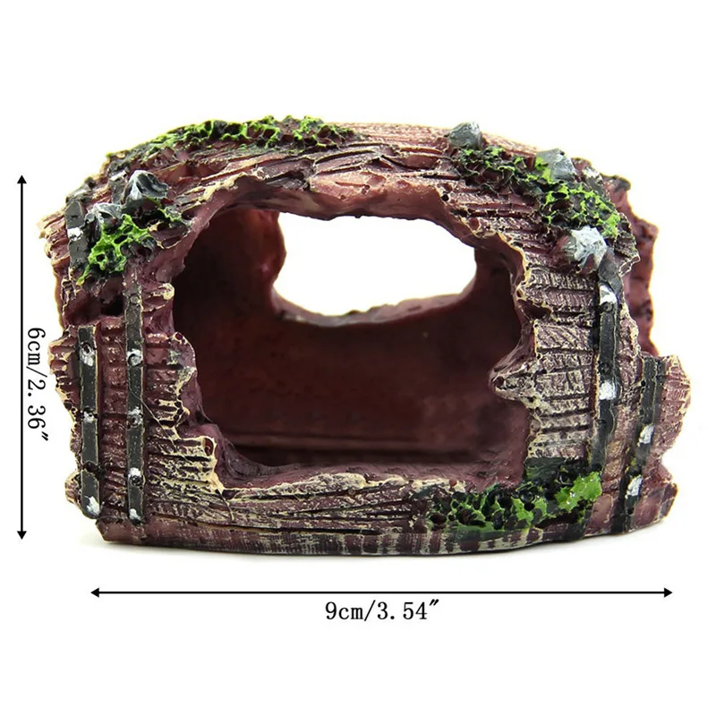Decoração de Aquário Barril Artificial de Resina 6x9cm para Peixes - Imagem 6