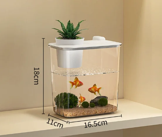 Aquário Pequeno para Tartarugas de Mesa Acrílico com Filtro Integrado - Imagem 5