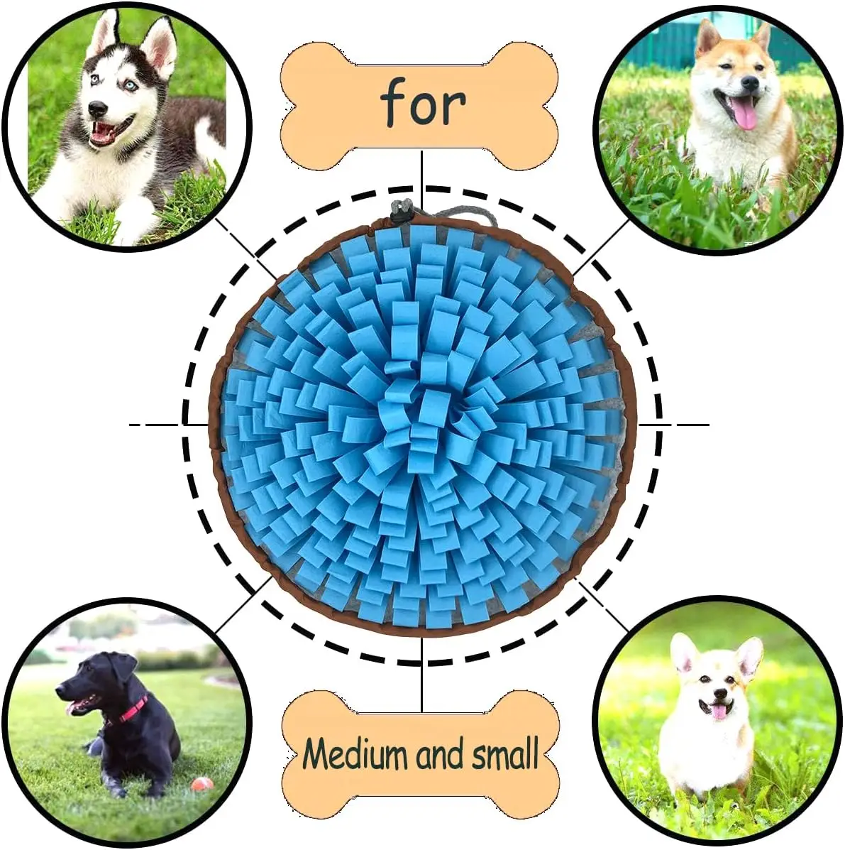 Tigela de Alimentação Lenta para Cães Snuffle-Mat Simula Pastagem - Image 6