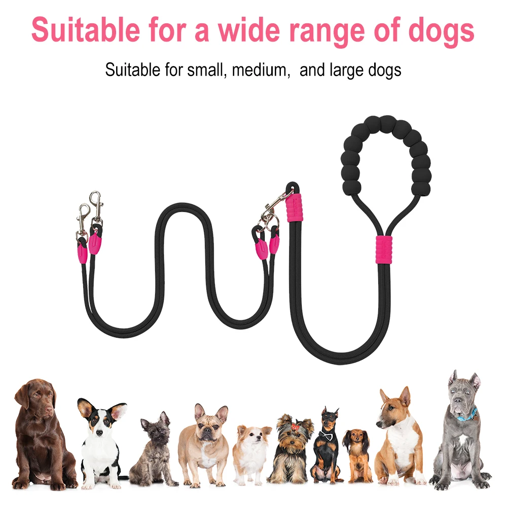 Coleira Guia de Nylon para Cães com Alça Dupla Ajustável 1,8 m - Image 2