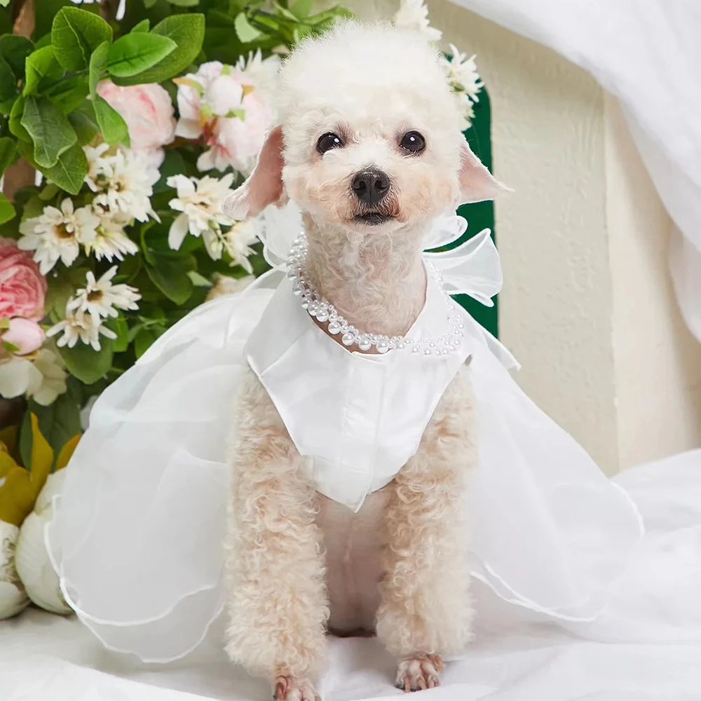 Vestido de Princesa para Cães com Laço e Saia para Festas - Image 4