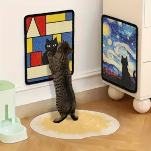 arranhador de sisal para gatos de parede