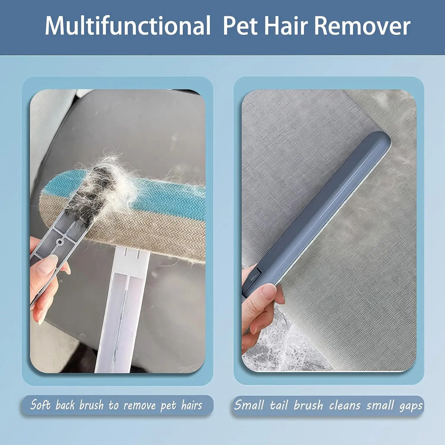 Removedor de Pelos 4 em 1 para Cães e Gatos Azul - Imagem 4
