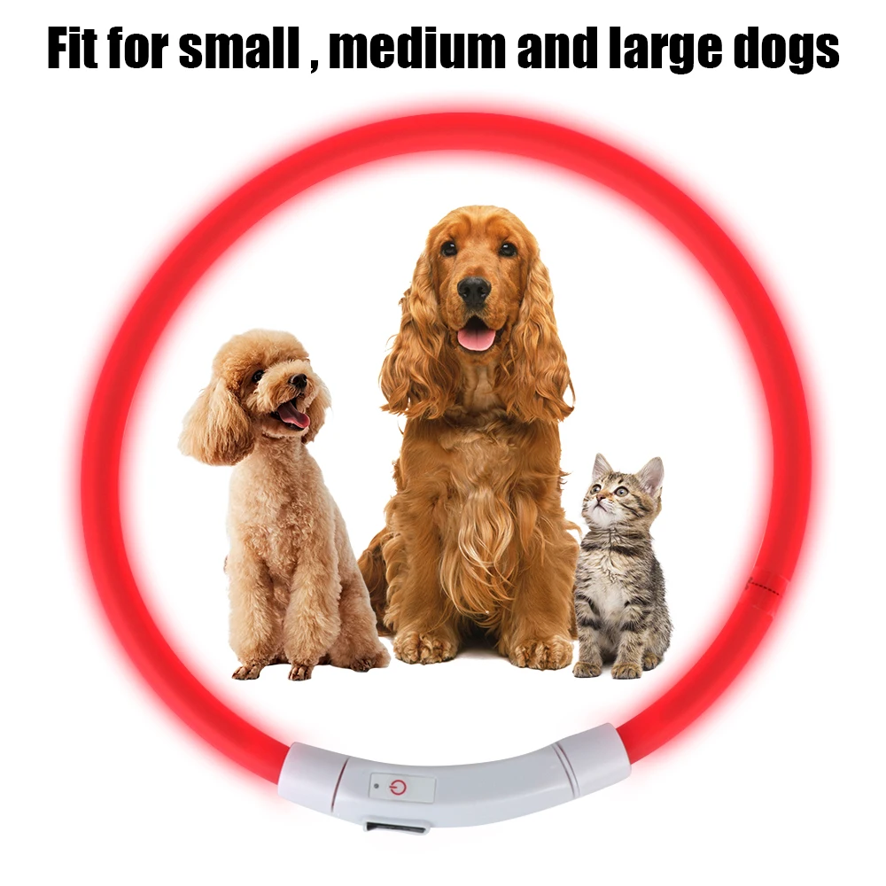 Coleira LED para Cães Recarregável USB Cortável para Ajuste - Image 6