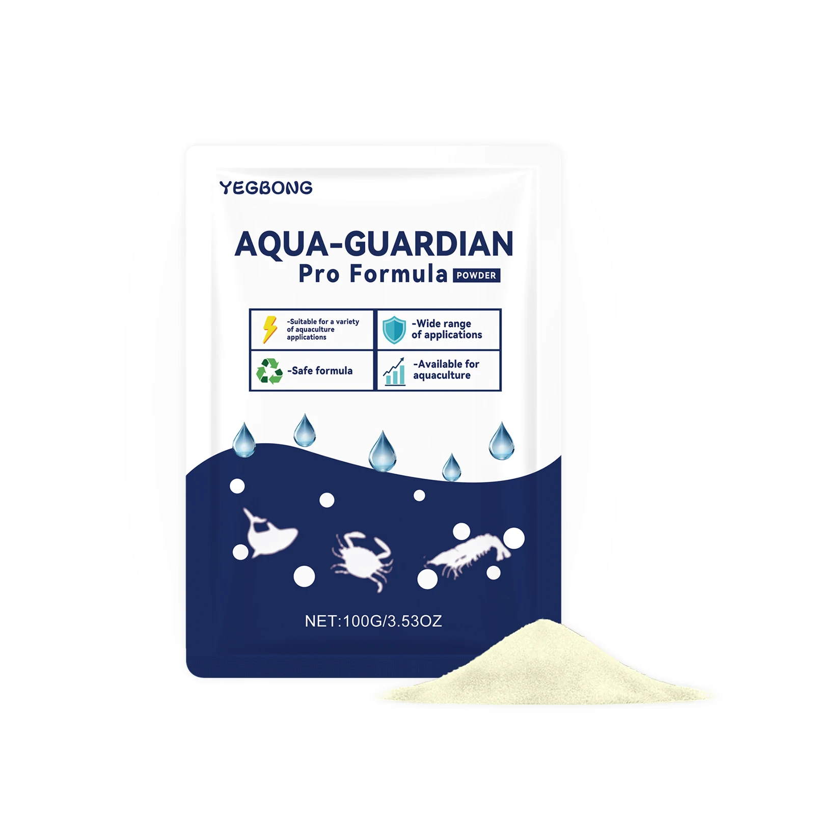 Pó Aqua Guardian para Aquário 100g Clarifica Água Rápido - Imagem 2