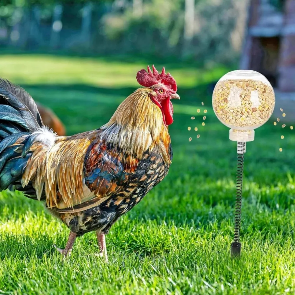 brinquedo de bicar para aves com mola