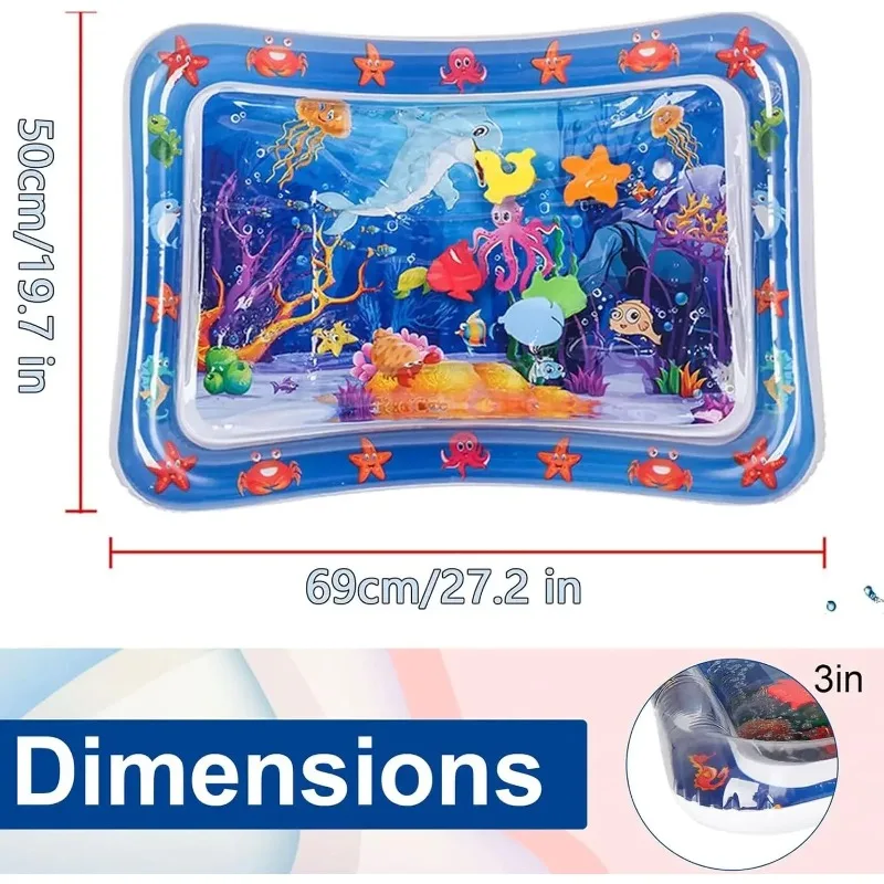 Tapete Sensorial Inflável para Cães e Gatos de PVC com Design Marinho - Imagem 6
