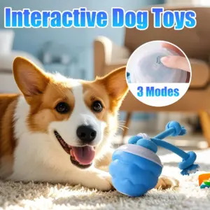 bola interativa para cães com corda