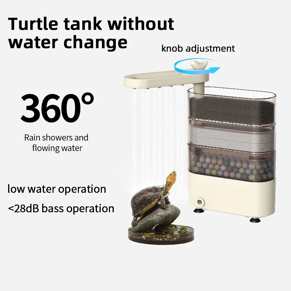 Filtro Cascata para Tanque de Tartaruga 3 em 1 Baixa Água - Image 2