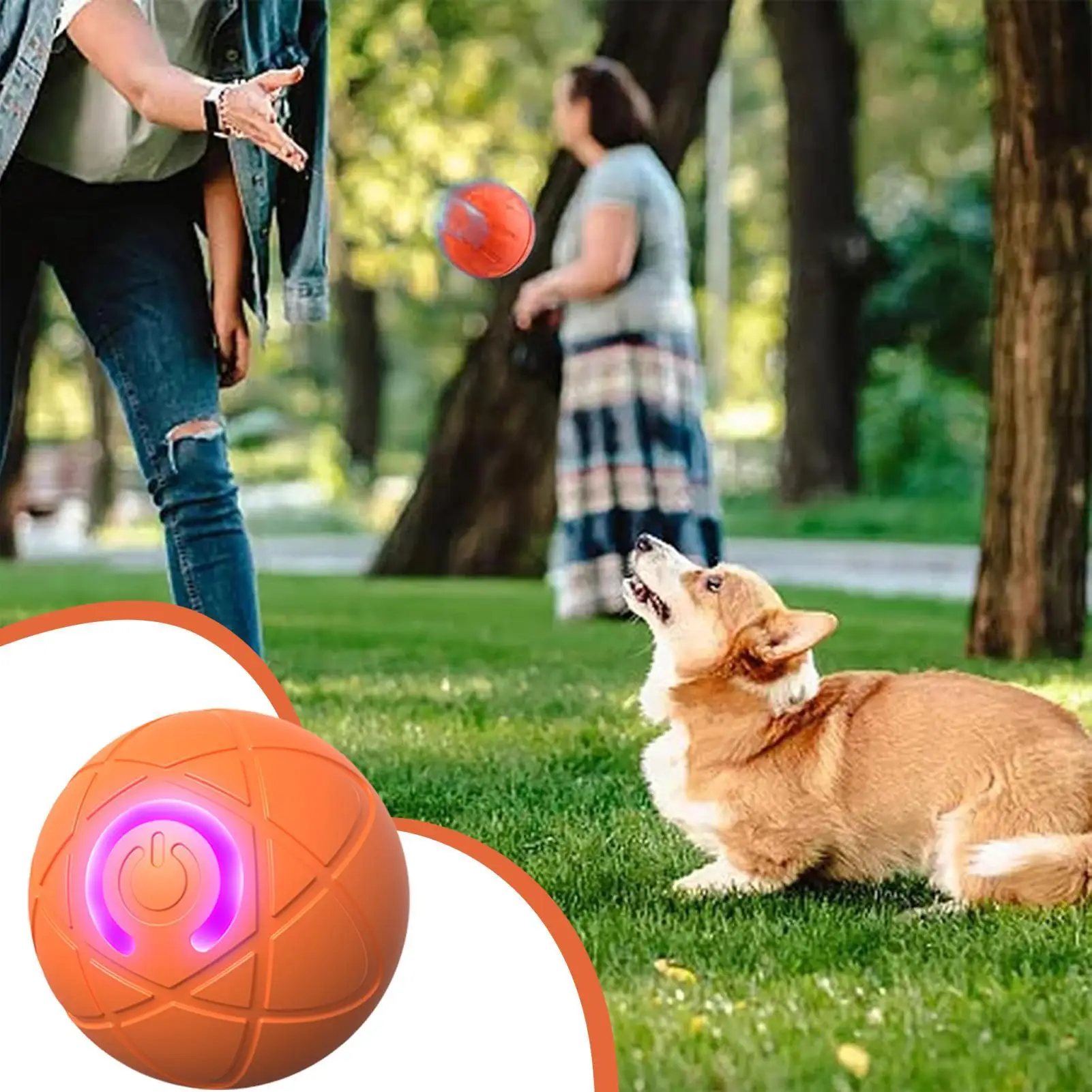 Bola de Brinquedo para Cães Recarregável USB com LED e 2 Modos - Imagem 4