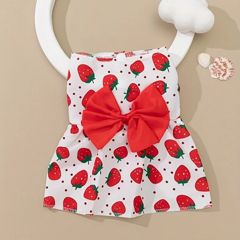 Vestido Floral para Cães e Gatos Pequenos, Macio e Sem Mangas - Imagem 3