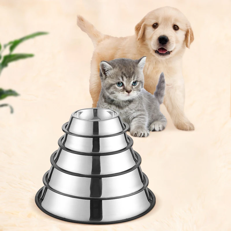 Tigela para Cães de Aço Inoxidável Antiderrapante Anti-Tombamento - Imagem 2