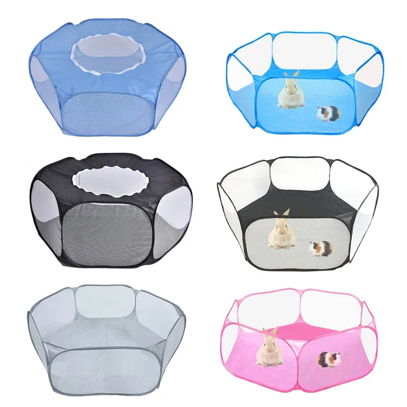 Cercadinho Portátil para Cães e Gatos Transparente Dobrável - Imagem 5