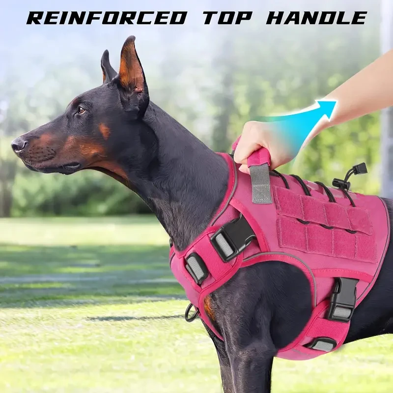 Arnês Tático para Cães Grandes Ajustável com Alça - Imagem 5