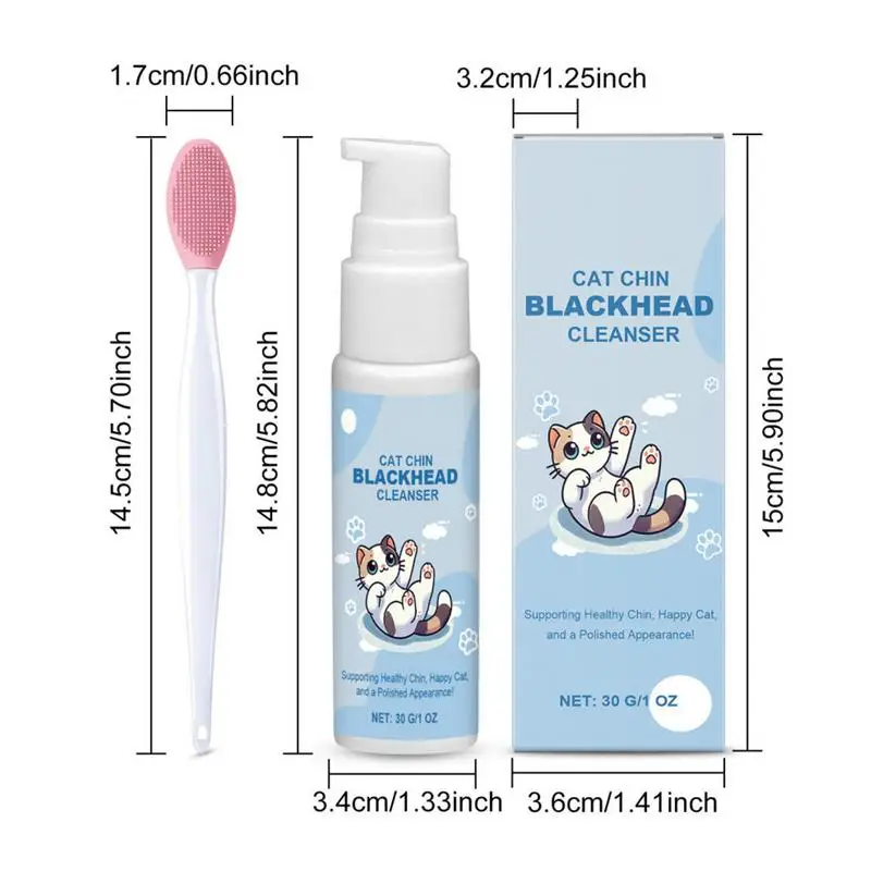 Limpador de Queixo para Gatos 30g com Escova Dupla Face - Imagem 5