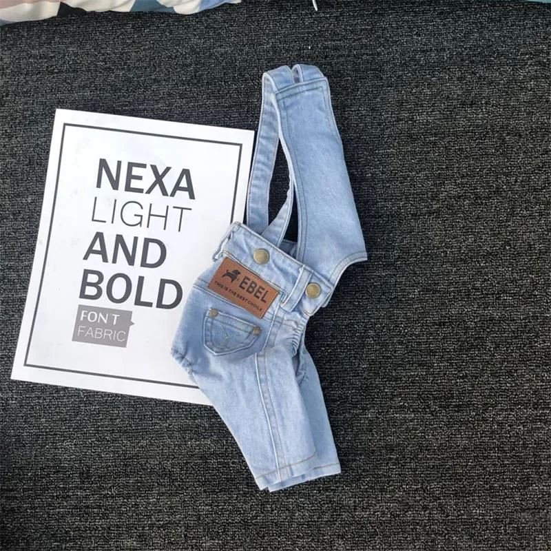 Roupa Jeans para Cães Pequenos e Médios Macacão Puppy Estilo Denim - Imagem 4