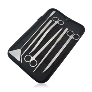 kit ferramentas aquário aço inoxidável