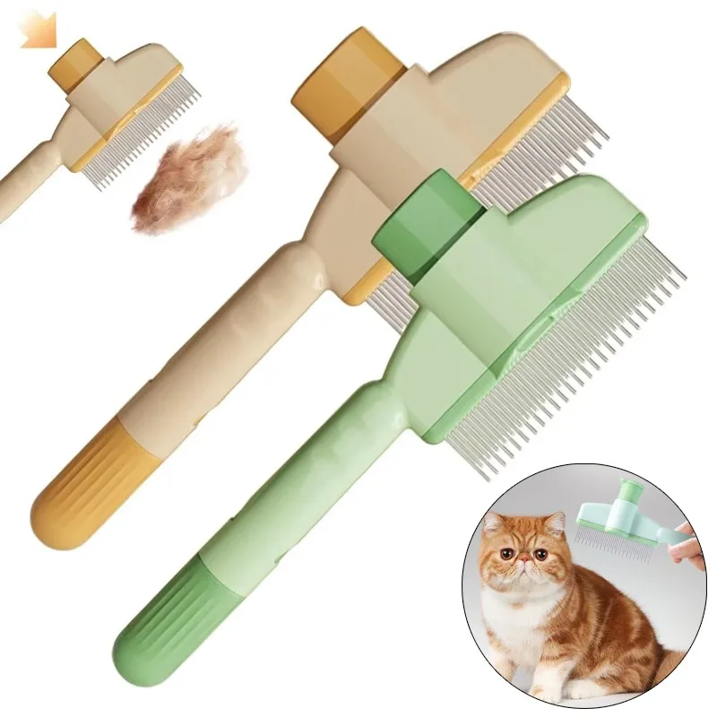Pente Removedor de Pelos para Cães e Gatos com Botão Autolimpante - Imagem 2