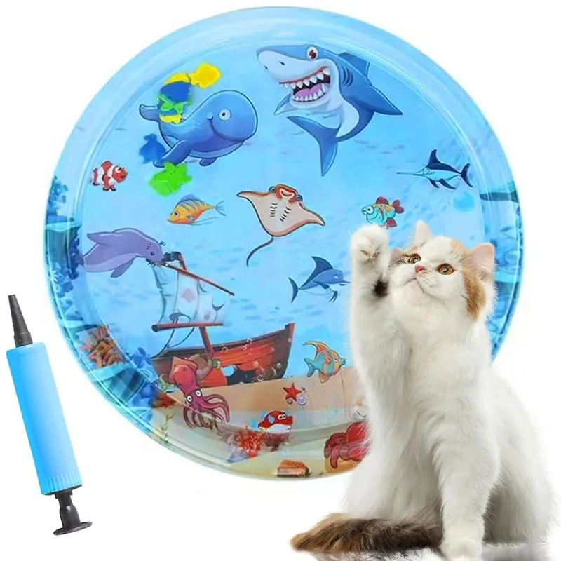 Esteira de Água Inflável para Gatos 100 cm com Bomba de Ar - Image 2
