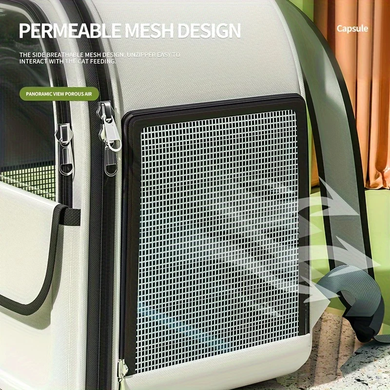 Mochila para Transporte de Cães e Gatos Transparente com Visão Ampla - Image 3