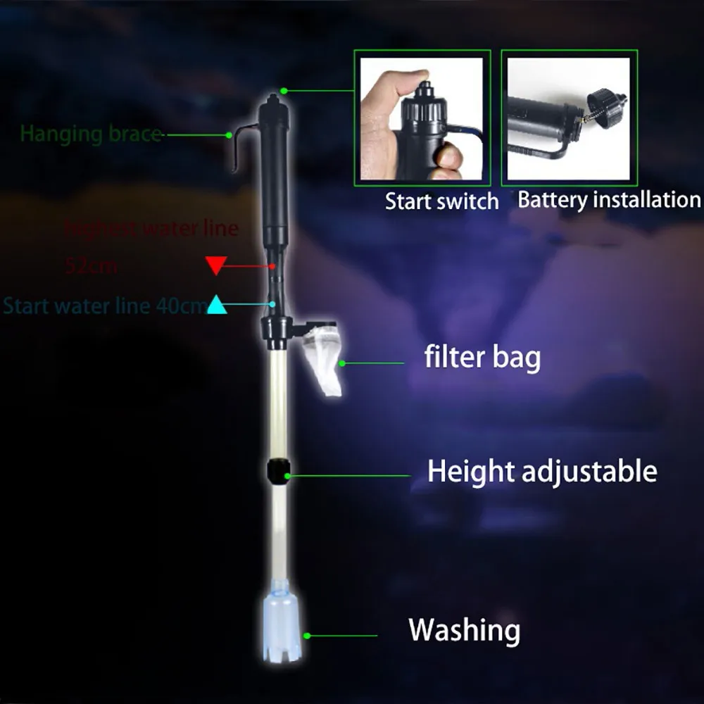 Sifão Elétrico para Aquário 520 L/H com Extensão até 80 cm - Image 3