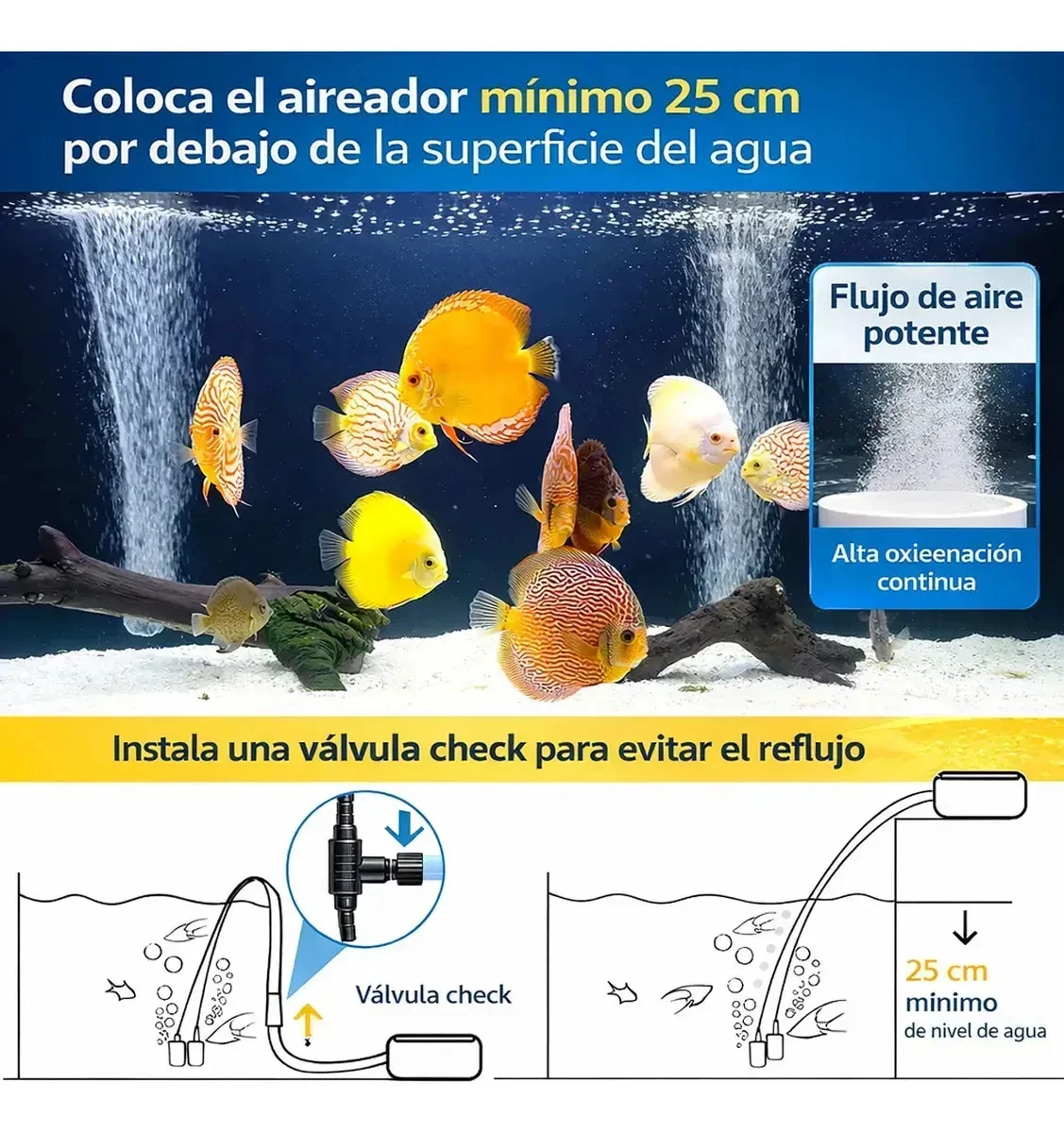 Bomba de Ar para Aquário Mini USB com Pedra de Ar - Image 4