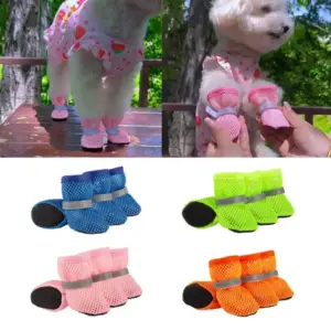 botas de verão para cães com tiras refletivas